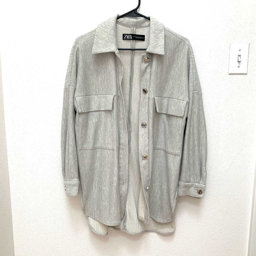 Zara Button Up Shirt Jacket